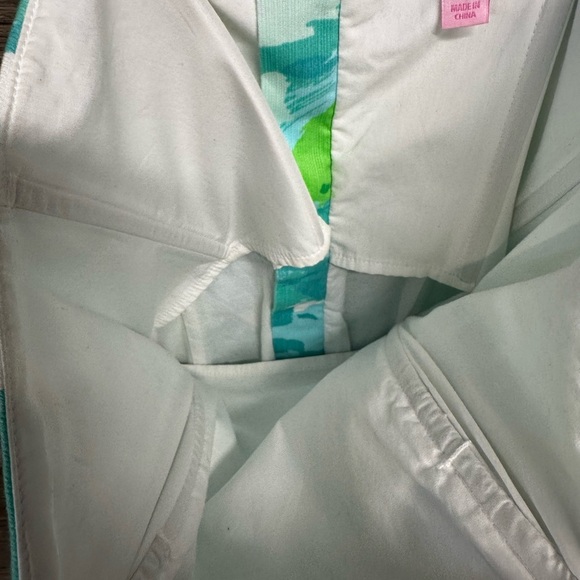 Lilly Pulitzer White Turquoise Green Lace Strapless Sundress - Picture 6 of 13